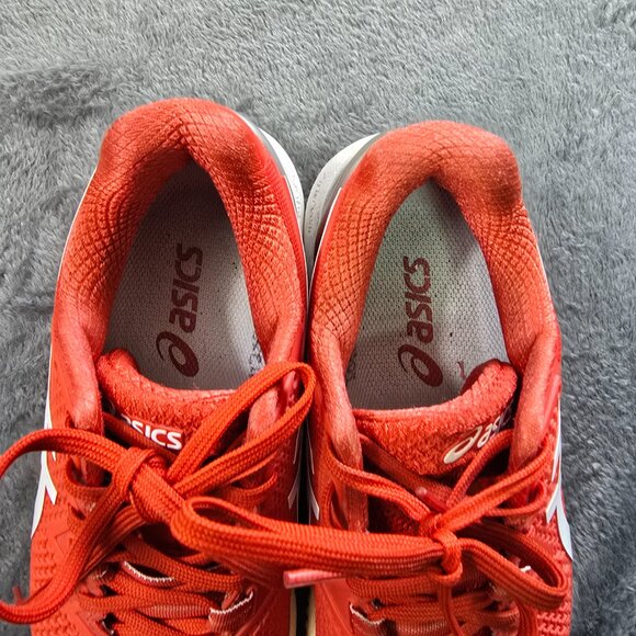 Asics Gel-Resolution 8 Tennis Shoes Womens 6 Red White Court Trainer - Picture 8 of 12